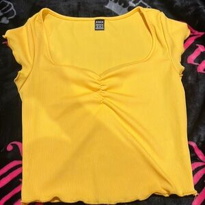 SHEIN YELLOW CROP TOP